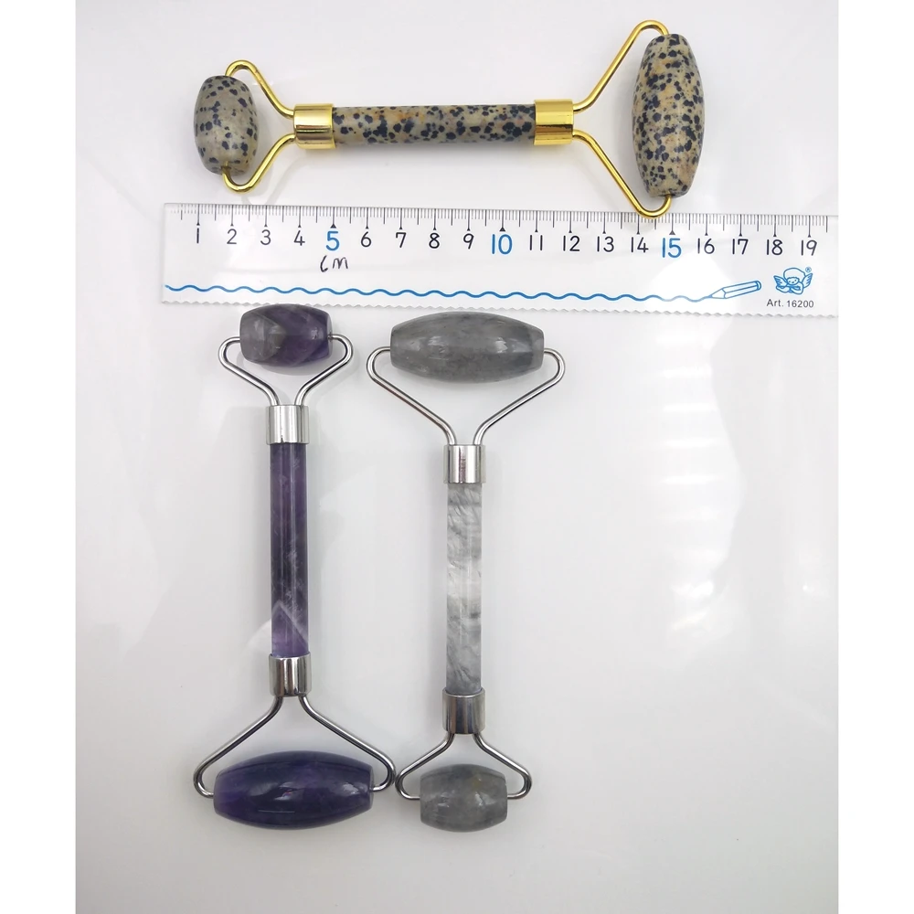 Massage For Face Quartz Roller Facial Skin Care Tools Natural Gouache Scraper Body Beauty Slimming Massagers Roller Set For gift