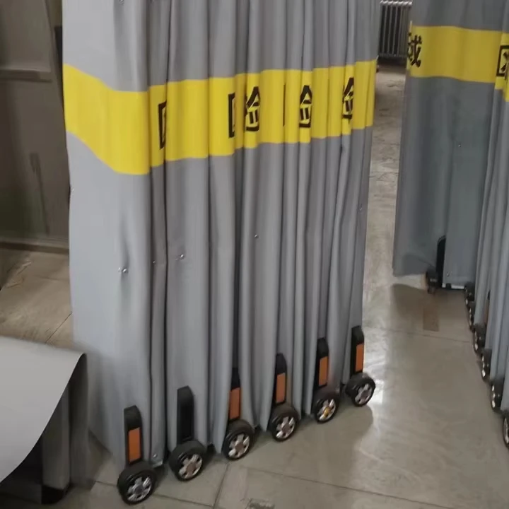 Telescopic Isolation Fence, High-speed Railway Airport Aluminum Alloy Partition Screen, Manual Sliding Telescopic Door