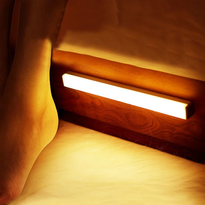 10/15/21/30/50CM LED lightMotion Sensor Light Cupboard Wardrobe Bed Lamp LED Under Cabinet Night Light For Closet Stairs Kitchen