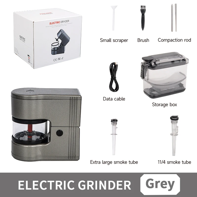 LC New Automatic Mini Electric Herb Grinder Set USB Rechargeable Portable Spice Grinder Automatic Rolling Machine