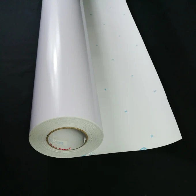 Printed roll advertising stickers Eco printing, self-adhesive vinyl Pvc, white luster