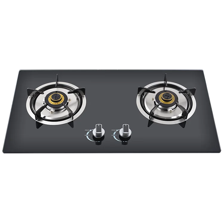 Wholesale 2 gas burners custom colored tempered glass gas stoves