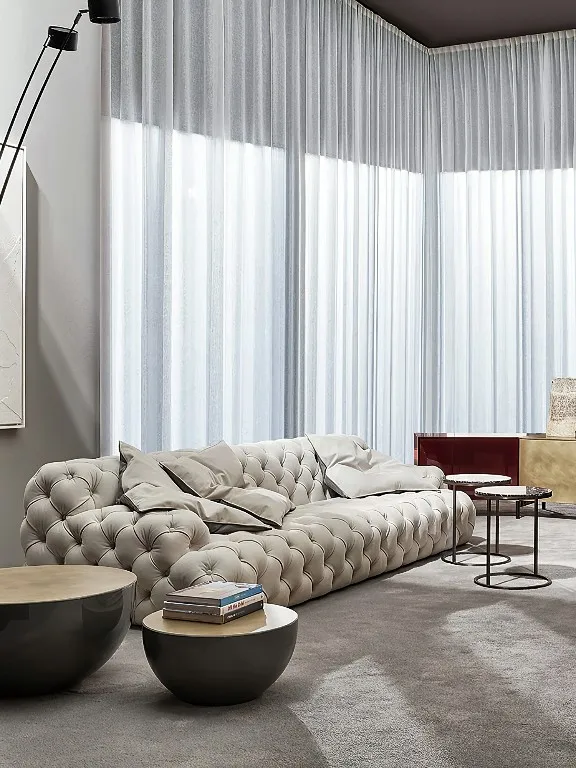 S707 Hot sale home used furniture linen couch living room sofa