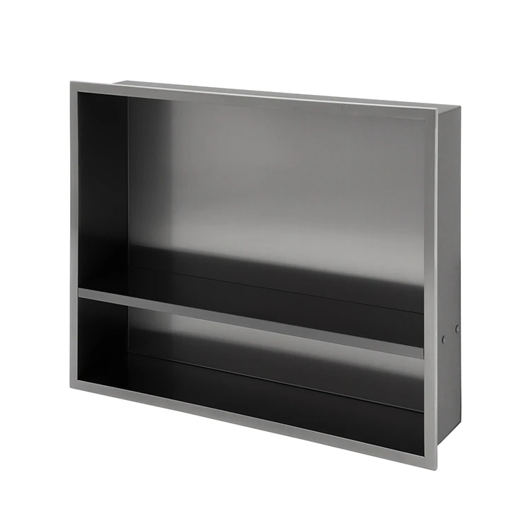 Modern Style Metal Shelf Shower Niche Ready for Tile Waterproof Leak-Proof Bathroom Storage for Washing Toiletries Bottles