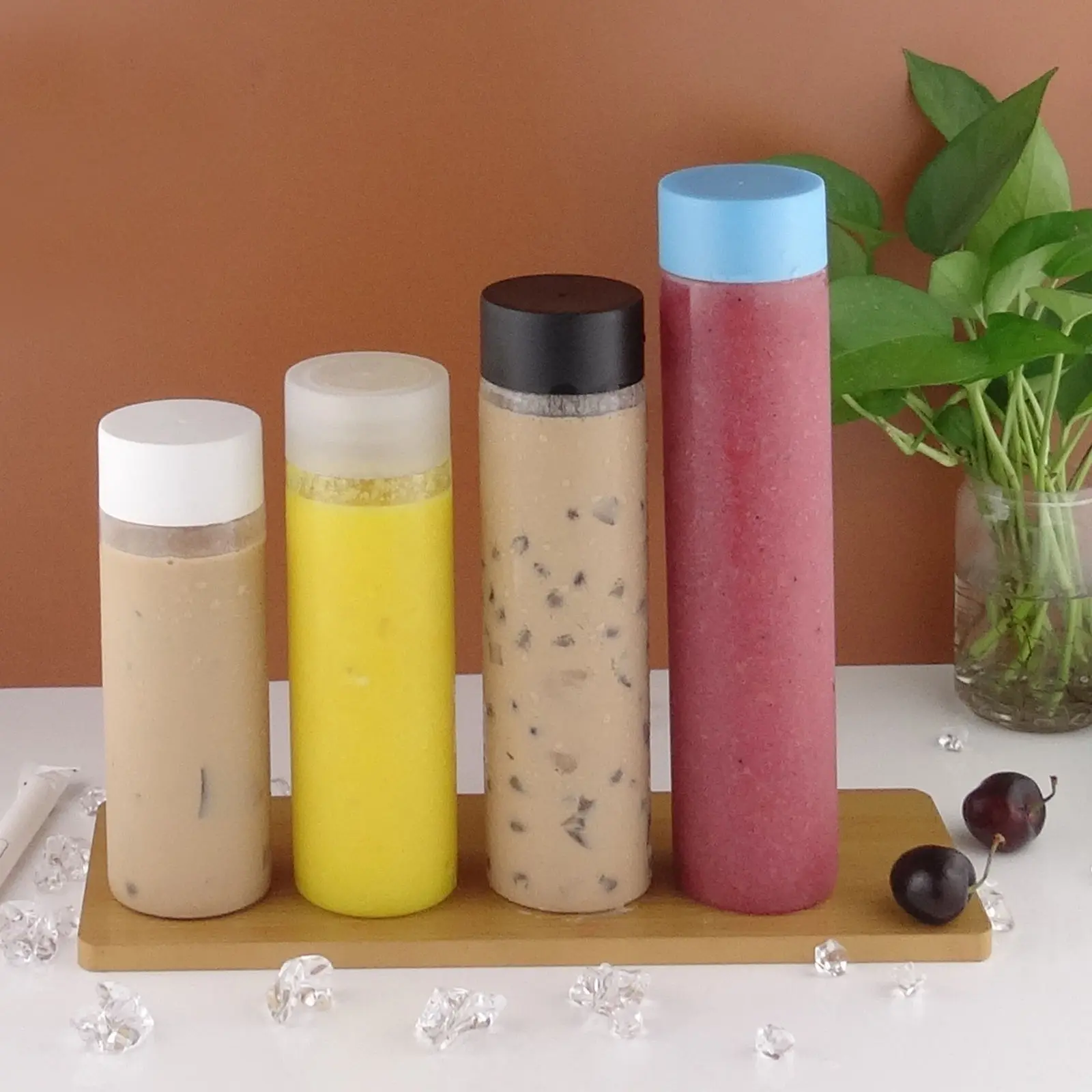 300ml 500ml Customized Disposable Bottle Pet Milk Tea Beverage Drink Packaging Bottles Juice Plastic Water Bottle With Screw Cap