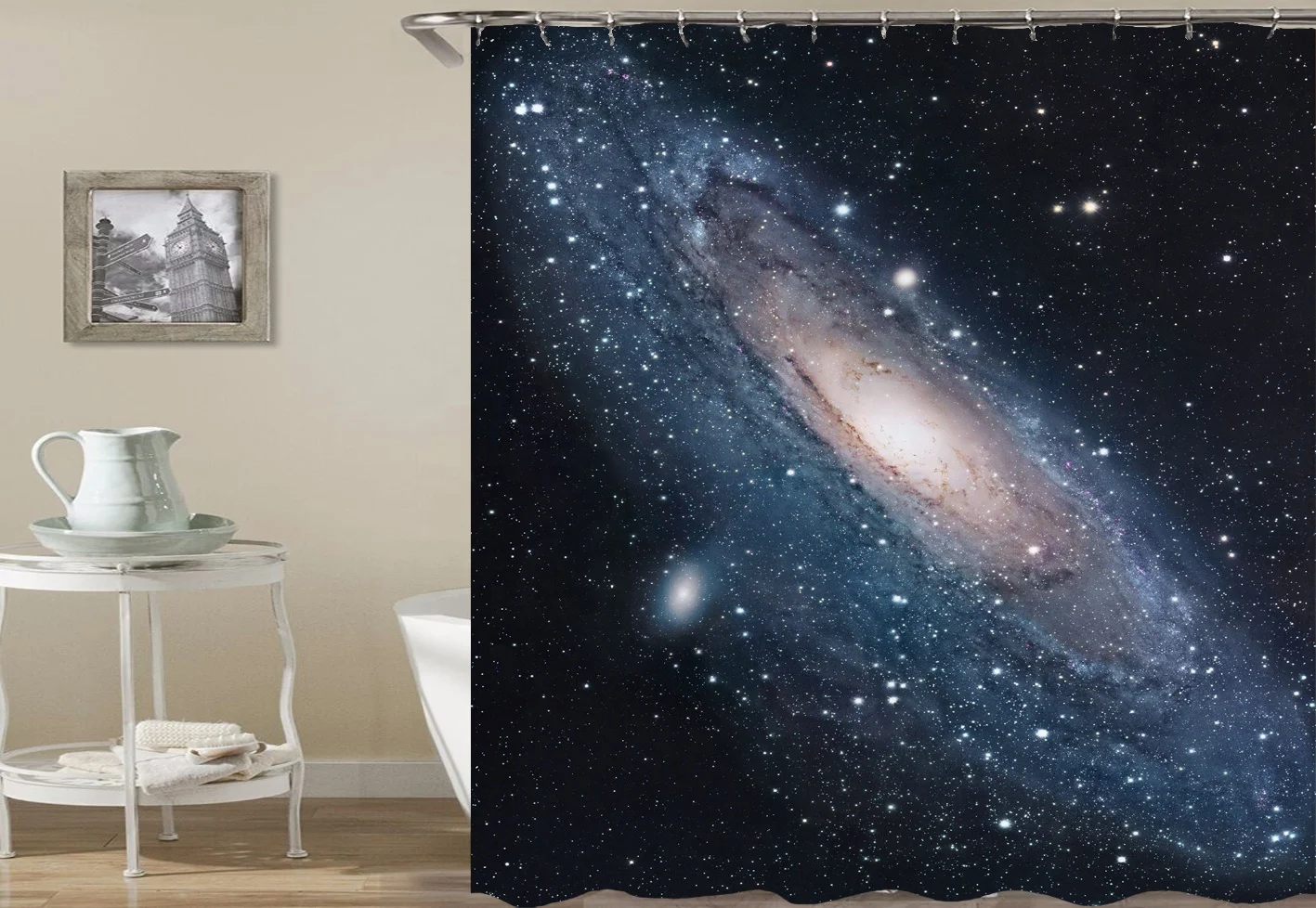 New design blue washable custom printed bathroom shower curtain for wholesale