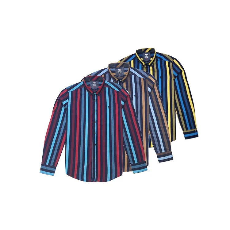 
Model Number NK034 Wholesave 100% Cotton Long Sleeve Shirt Stripe 