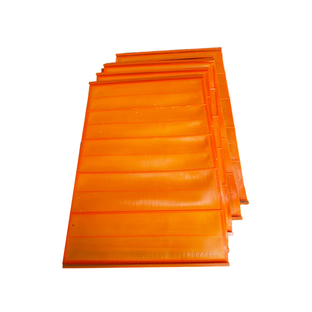 1045*700mm polyurethane high frequency vibrating screen panels PU fine screen mesh mats panels for ore mining