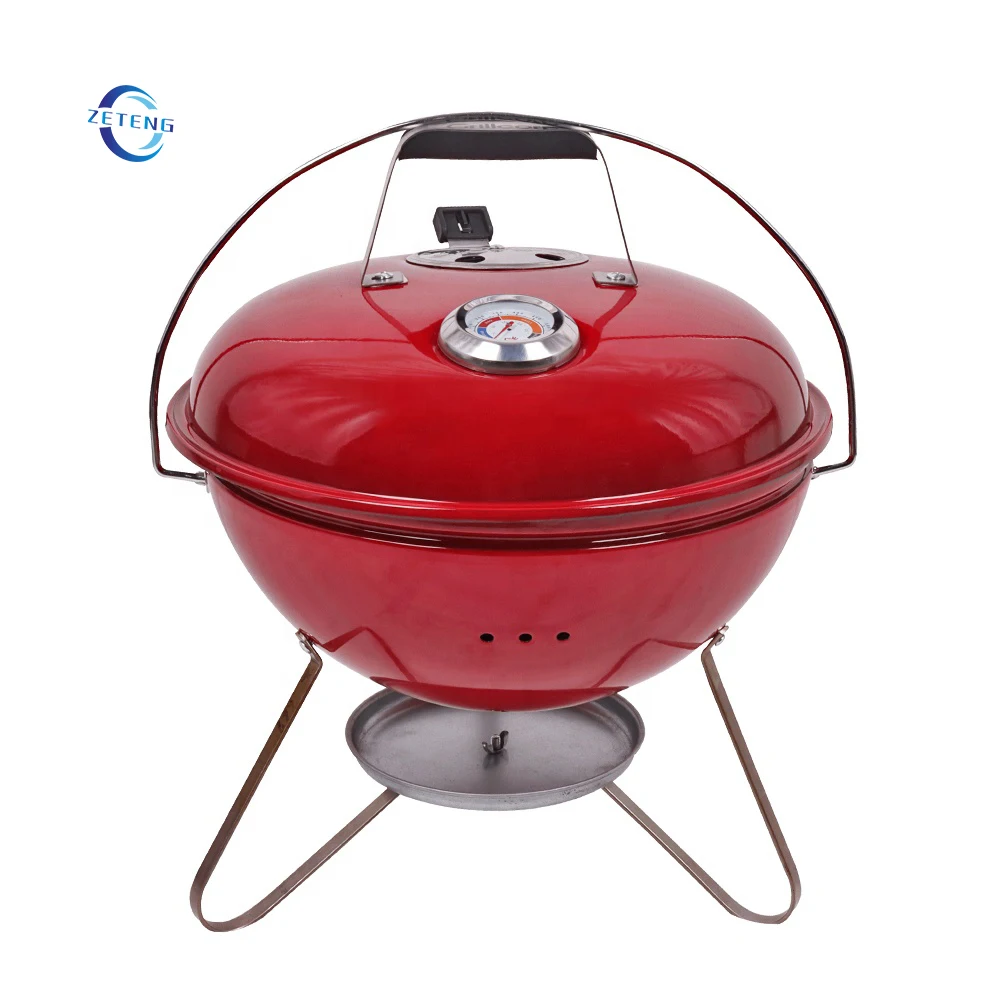Jumbo Portable Charcoal Grills 14 Inch Outdoor Table Top Mini BBQ Grills For Weber Style
