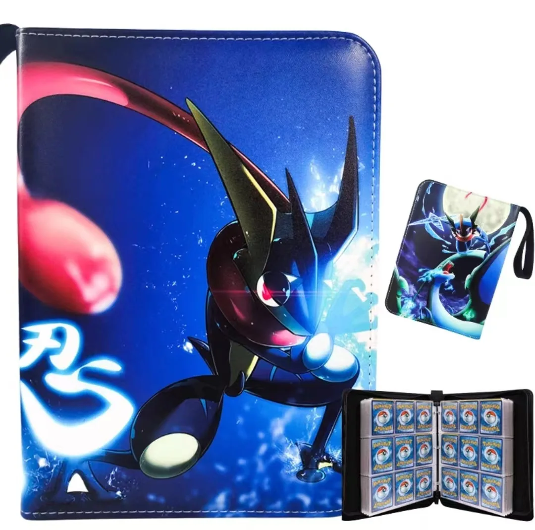 Top Fashion Nine Grids Loose-Leaf Yellow 20 Pages Zipper Pocket Monster Binder Holder Book Pika Game Card Album Collectors