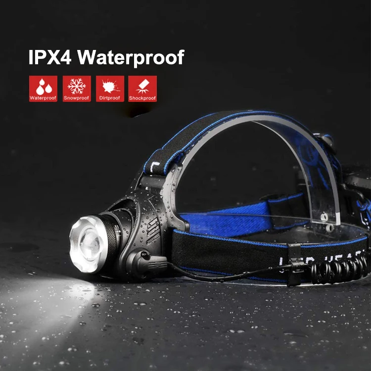 Hot sale outdoor waterproof ultraviolet USB rechargeable headlamp