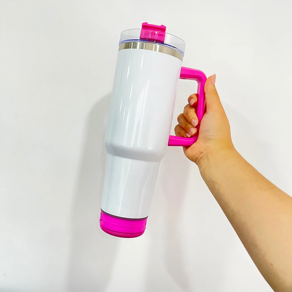 USA Warehouse 40oz Double Walled Stainless Steel Music Player in Stock Speaker Music Travel Tumblers for Sublimation Transfer