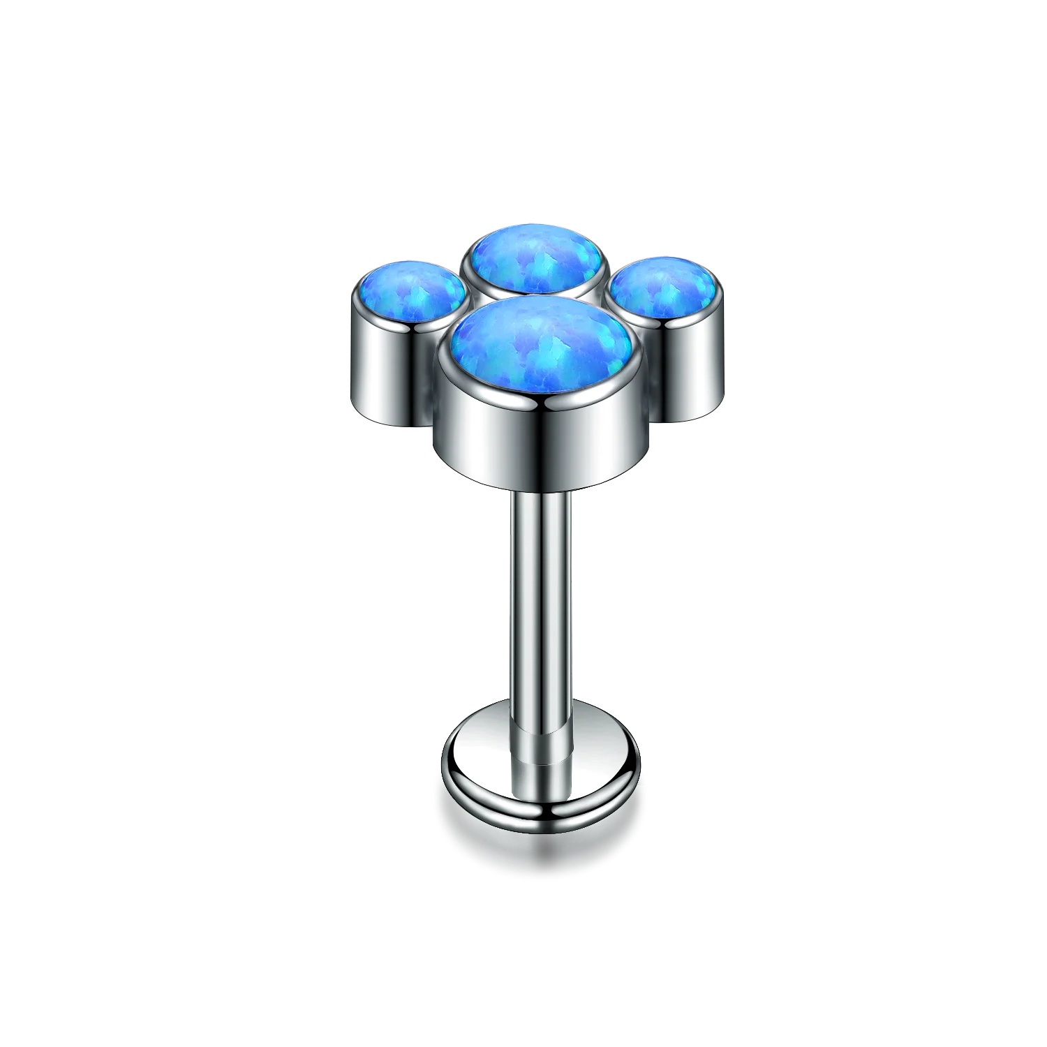 High Quality Custom G23 14G 16G 18G Lip Rings Opal Women Body Piercing Stud Earrings For Women