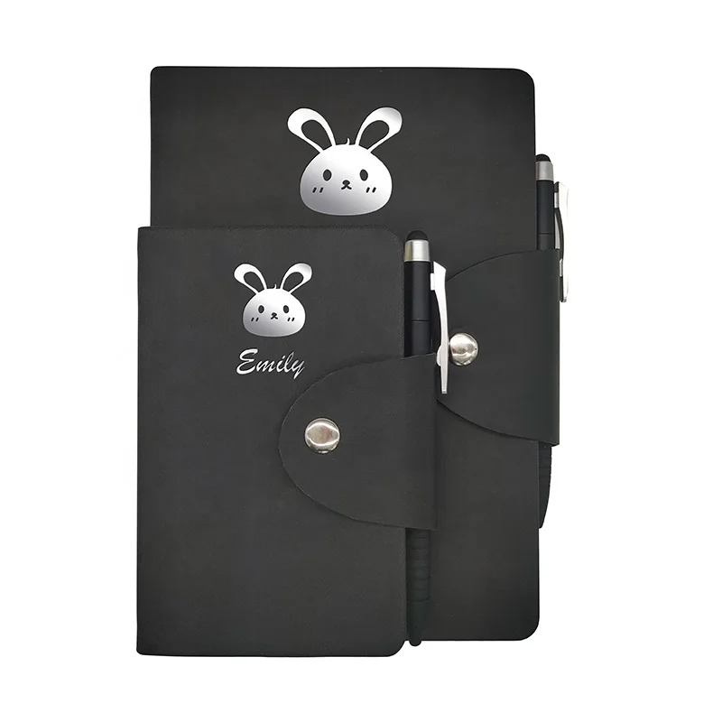 
Holi 2020 cute foil stamping mickey mouse pattern black leather monthly planner agenda 