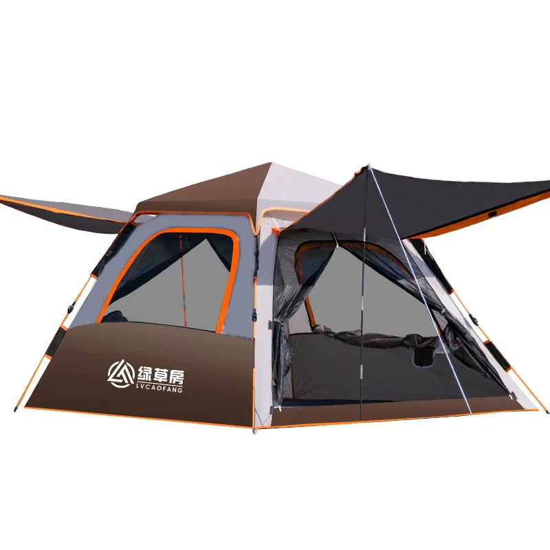 2024 New Trending Wholesale camping tent canvas tent 3-4 people family tent outdoor camping