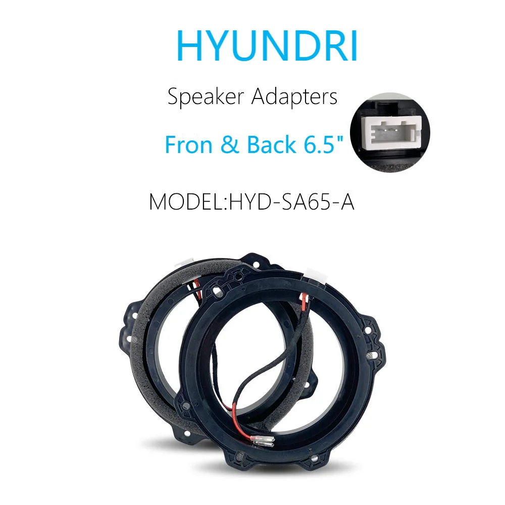 Manufacturer supply new 6.5 inch car door audio speaker gasket plastic material pad include wire for Hyundai  cars HYD-65A