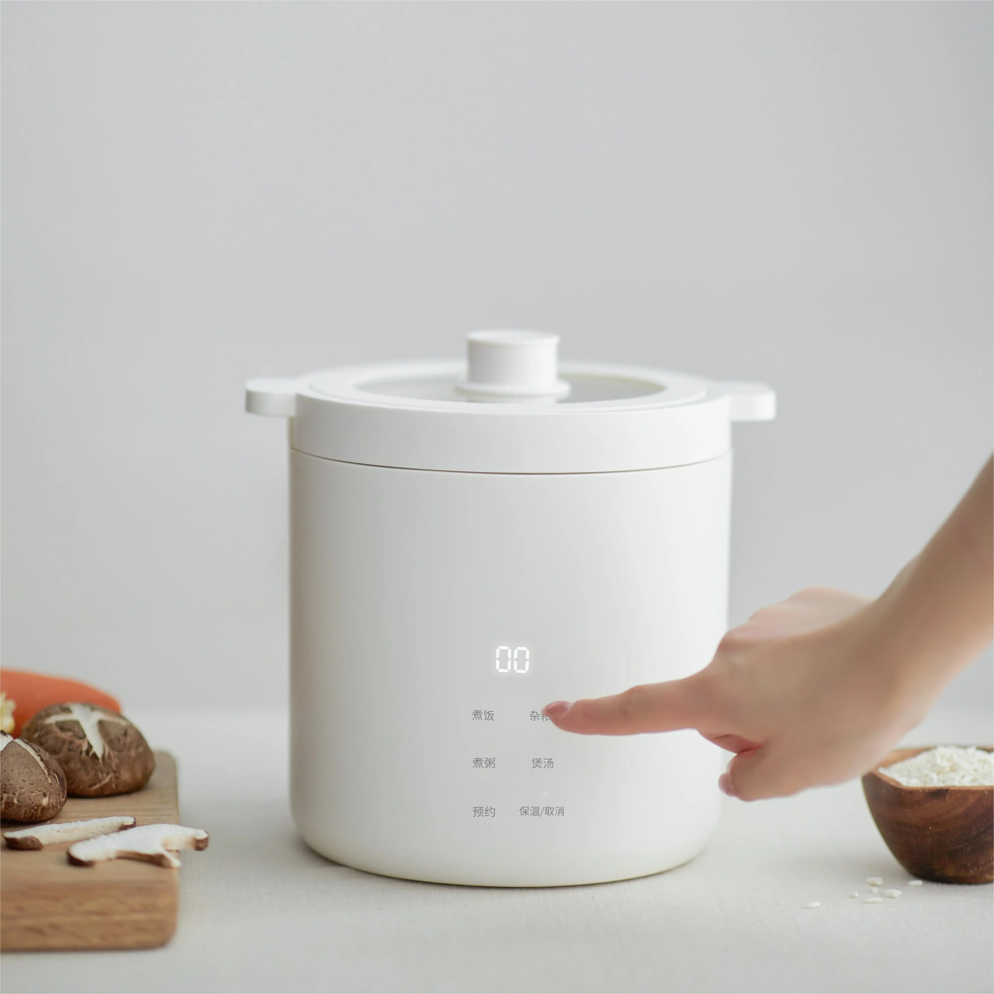 Multi-Function Rice Soup Pasta Porridge Cooker Mini Electric Hot Pot Ramen Cooker Non-Stick Pot with Steamer