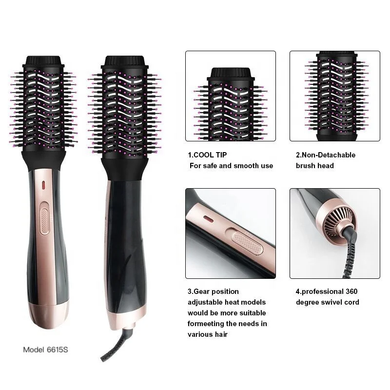 2 in 1 negative ions styler professional ionic hair dryer comb head and hot air brush