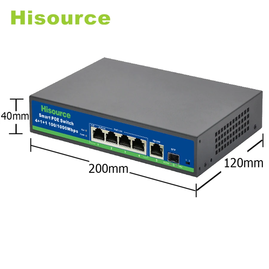 Хит, 4 порта 100/1000M POE Поддержка VLAN коммутатор POE сетевой коммутатор для видеонаблюдения IoT сетевые