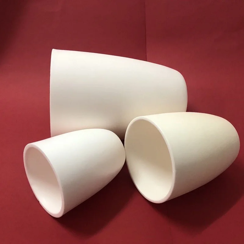 High Temperature Zirconia 99.7% Al2O3 Alumina Ceramic Boat Crucible for Melting Gold