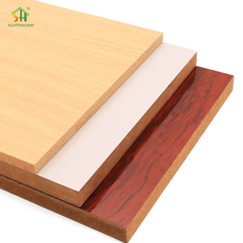 Spot Goods 4X8Ft Melamine Mdf Board Mould Resistant Mdf Sheet Board For Interior Decoration