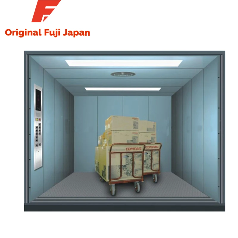 Shanghai Fuji Cargo Elevator and Freight elevator lift car handrail with cheap price