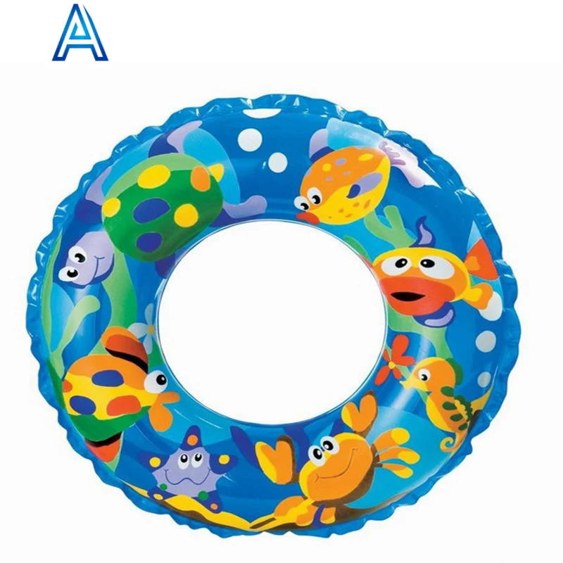 Factory price high quality cheap durable customize printing PVC inflatable swimming tube swim ring for life ring toy