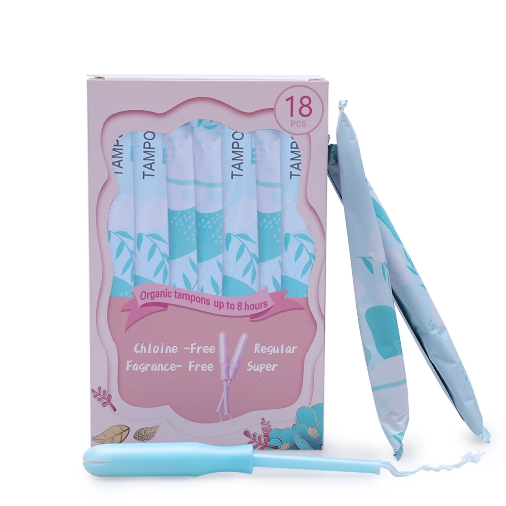 Private Label Organic Disposable Menstrual Tampons With Applicator