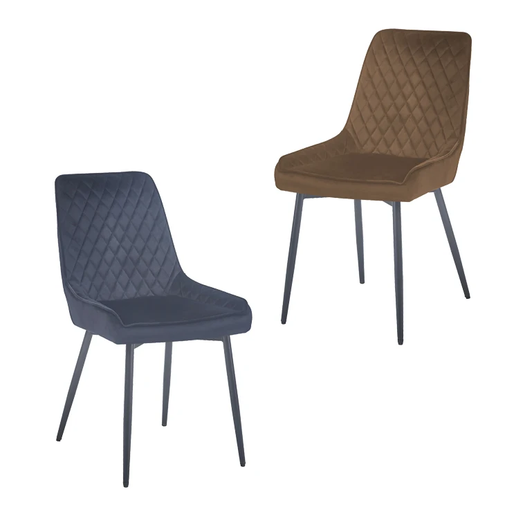 Black luxe velvet high back dining chair for kitchen dining room