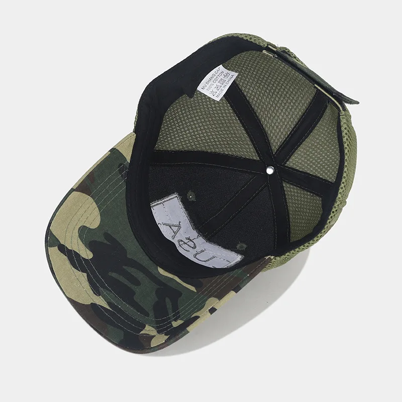 American flag camouflage patchwork mesh breathable baseball hat