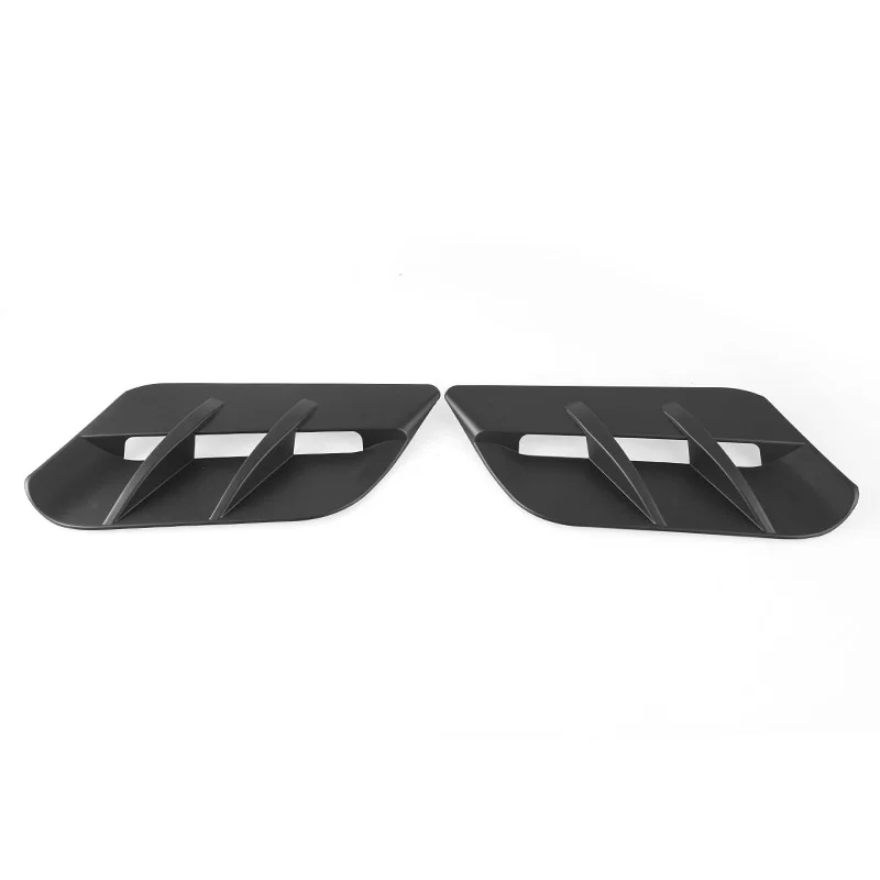 Black Engine Hood Air Outlet Vent Moulding Cover Trim Decorative For Dodge Challenger 2015+