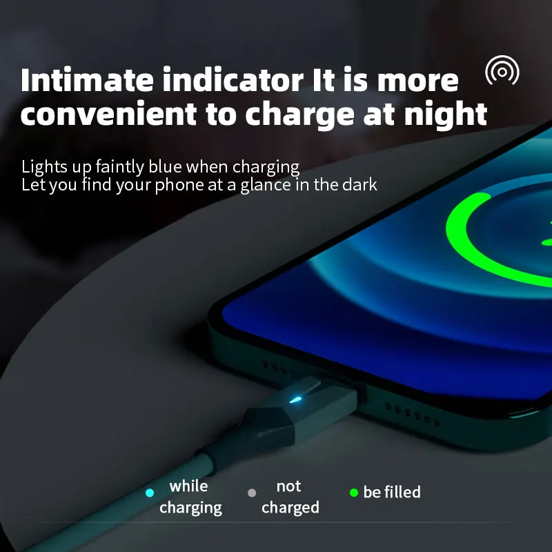 USB Cable For iPhone 14 13 12 11 Pro Max XR XS 8 7 6s 5 Plus LED Fast Charging Wire For iPhone Charger Charging Cable Cord 2M