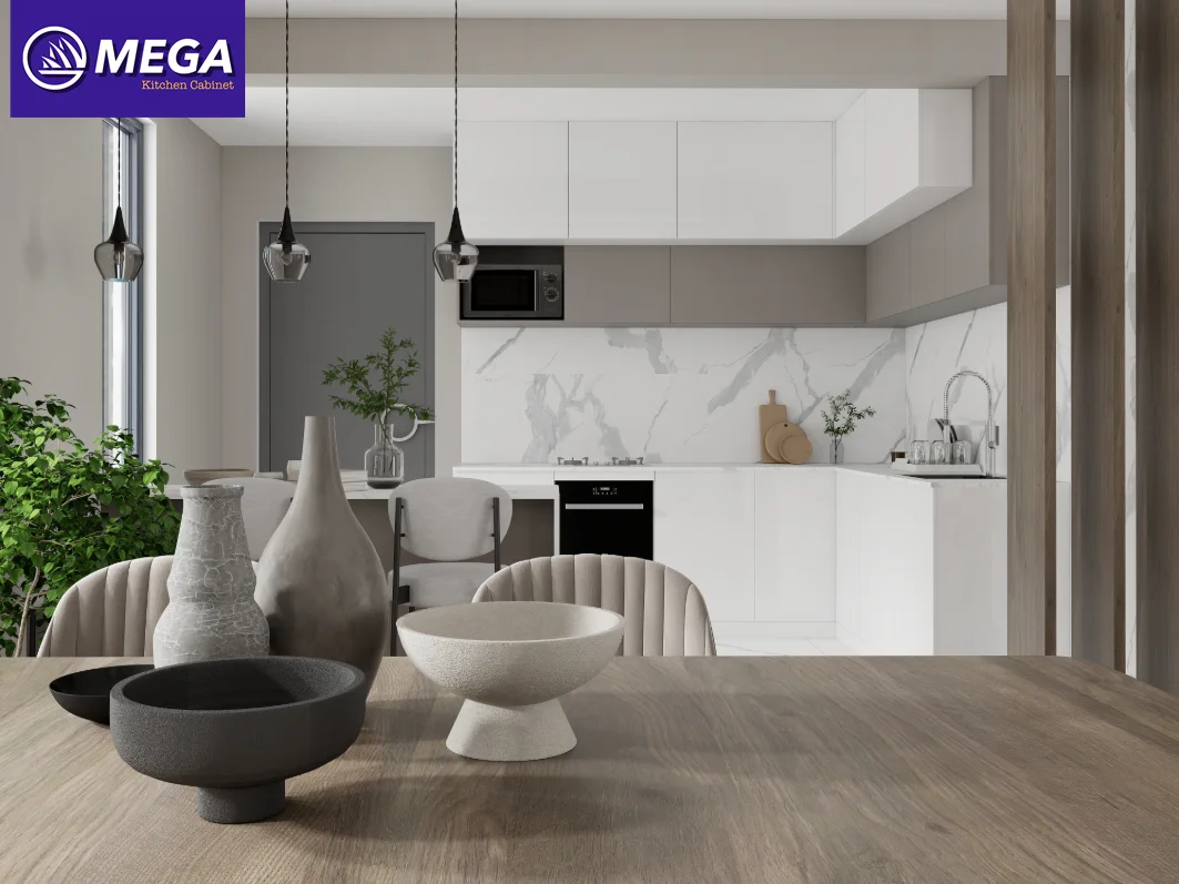 Complete set European Style cream color matt with drawers and doors complete kitchen cabinet modern designs