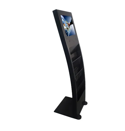 Customized different color sizes magazine Net shelf holder ARC special floor standing advertising player