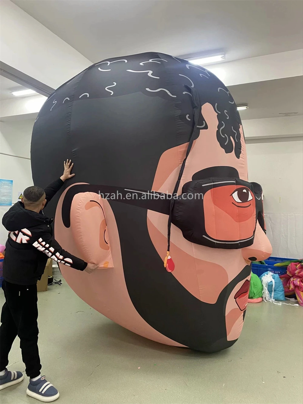 Giant Customized Inflatable Cartoon Character Inflatable Man Head Image
