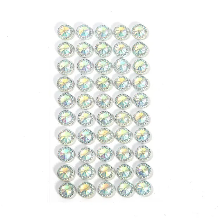 Scrapbooking Gem Stickers Adhesive Crystal Rhinestone Sticker Sheet With Glue