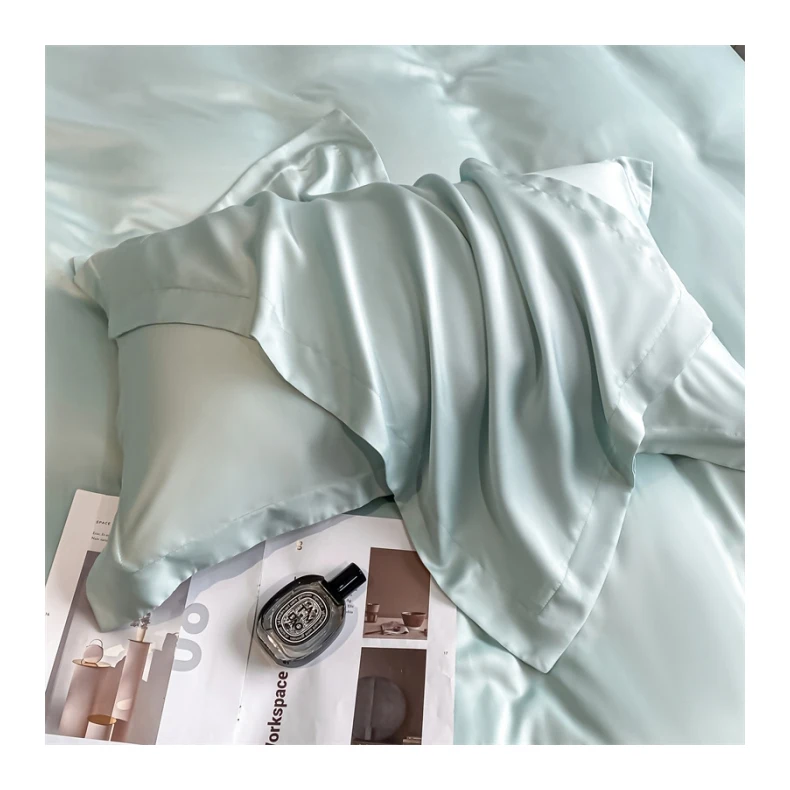 Custom Wholesale High-quality Home Textiles Bedsheet Solid Soft Breathable 100% Lyocell Dyed Tencel Fabric