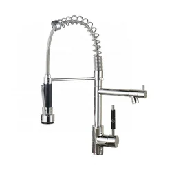 Universal Chrome Finish Pull Out Spray Spout Laundry Tub Faucet