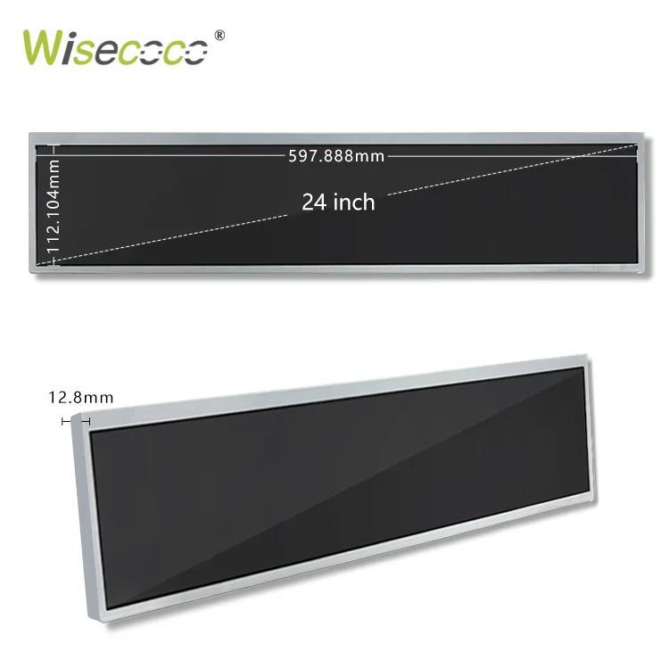 24 дюйма растягивается Бар ЖК 1920*360 для дома и улицы Digital Signage реклама дисплей экран ультра