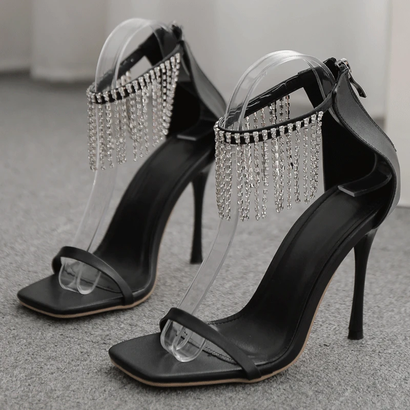 
sexy diamonds strap design high heels women shoes 2021 