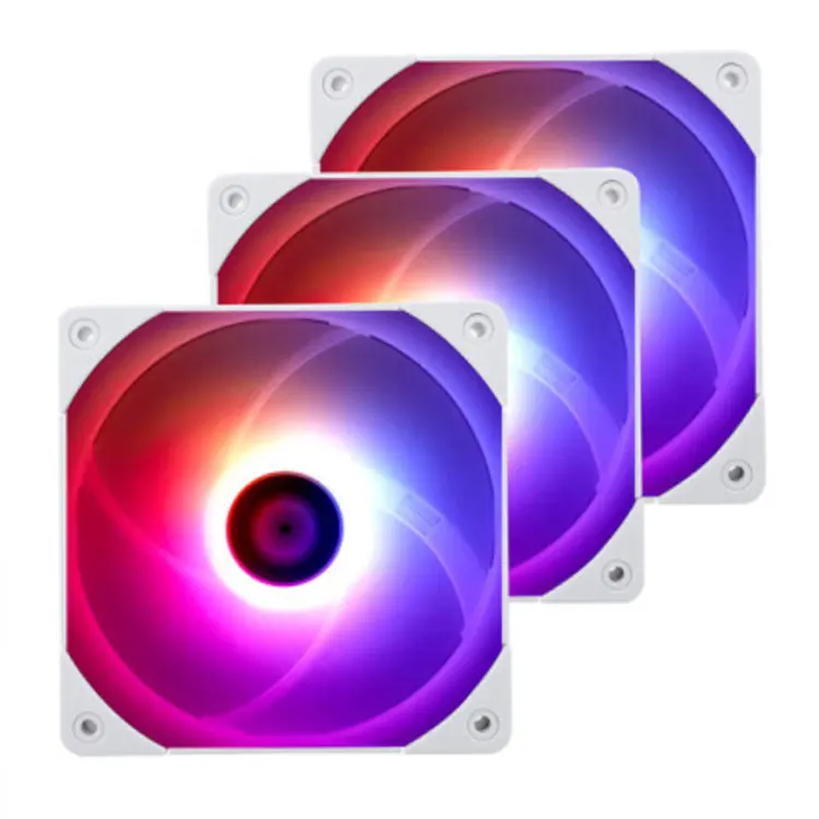Thermalright argb вентилятор Tl-c12w-s X3 чистый белый Argb12cm чехол с низким уровнем шума 4pin ШИМ 1500 скорость трехкомпонентный