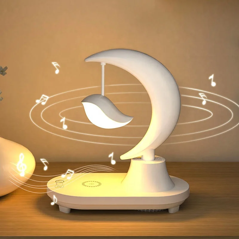 Dimmable wireless charger music speaker bedroom RGB ambient romantic light table night lamp decoration for beauty living room