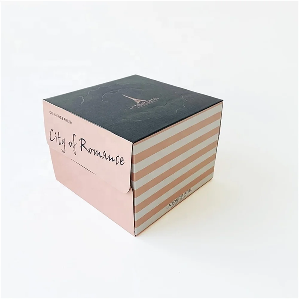 Wholesale Bakery Supply Novelty Disposable Paper Cake Box with Window