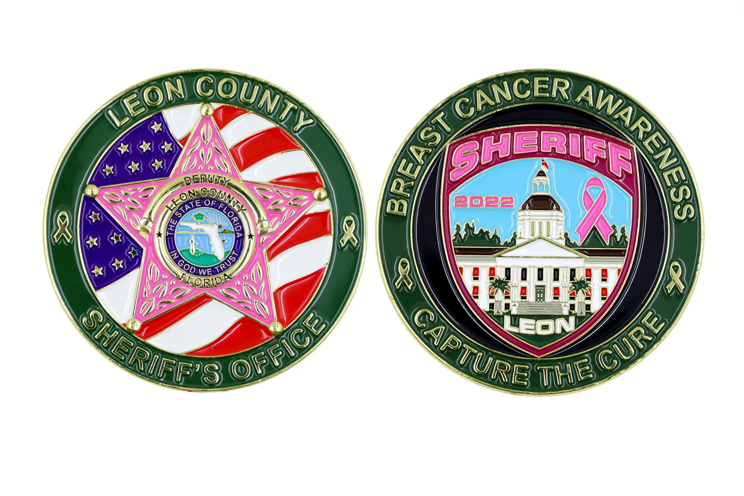 Nickel plating Souvenir metal customized Challenge Coins matt color infilled