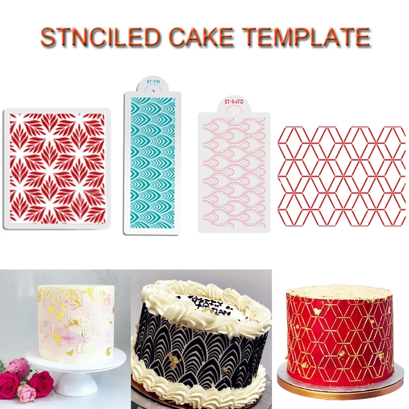 Wheat Spike Pattern Baking Templates Cake Stencil for DIY Craft Baking Cookie Cake Stencil Lace Boder Decorating Tool Bakeware