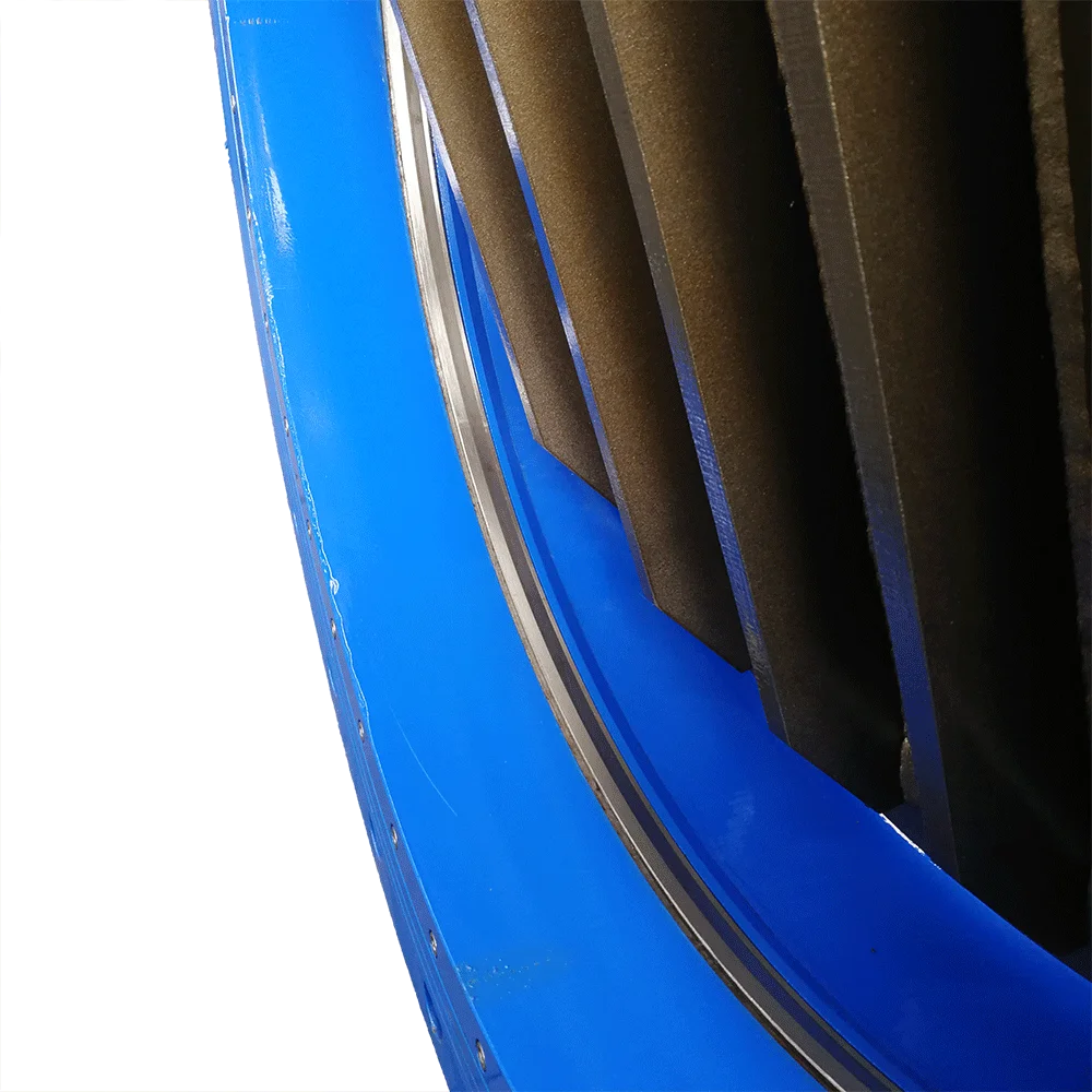 Electric/bare shaft large diameter water medium double eccentric flange butterfly valve