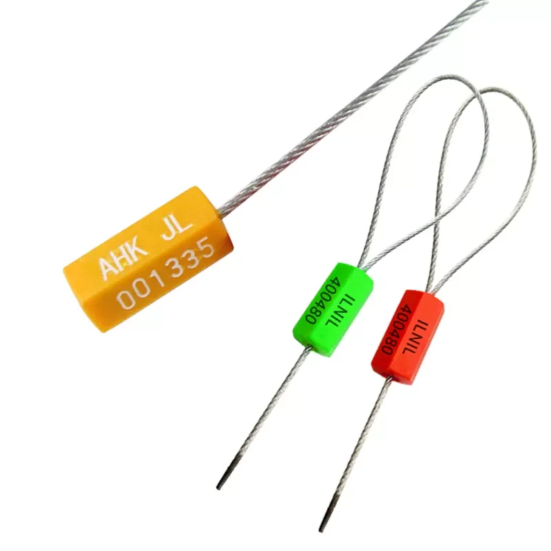 1.8 mm Cable diameter adjustable metal cable seal with number and logo