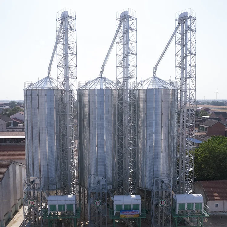 1000 Tons Paddy Rice Steel Storage Vertical Maize Silos Prices ventilation system