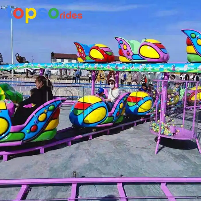 Theme Park Rides Electric Car Space Shuttle Rides Mini Roller Coaster  For Sale