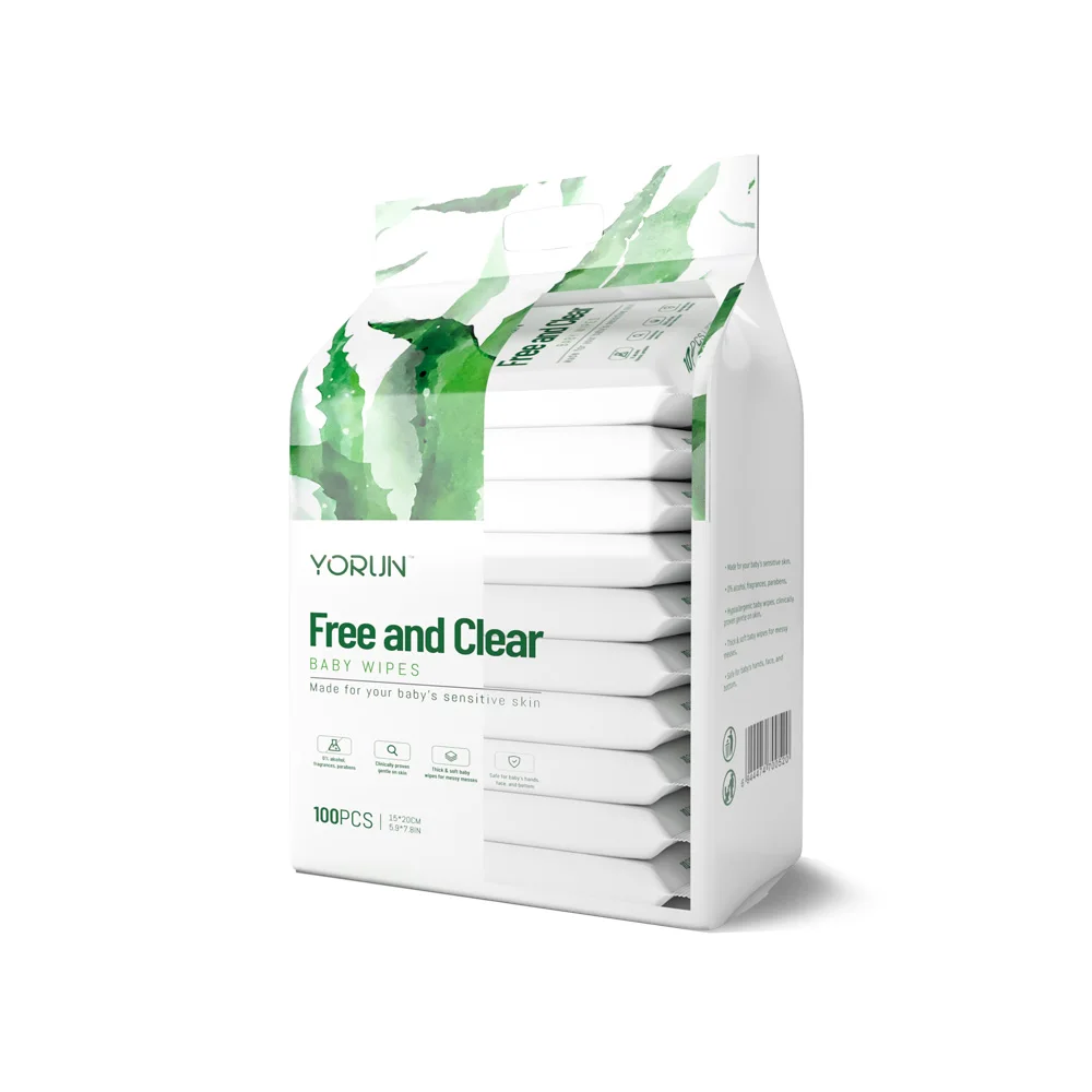 Professional Manufacture customize baby skin care wet wipes biodegradable